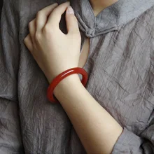 Натуральный красный агат браслет Халцедон