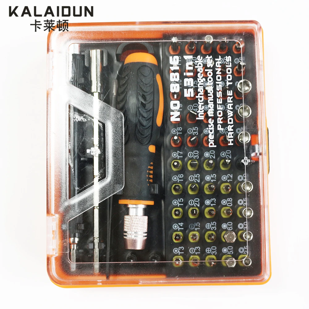 

KALAIDUN 53 in 1 Multi-purpose Precision Magnetic Screwdriver Set with Trox Hex Cross Flat Triangle Screwdriver for phone PC