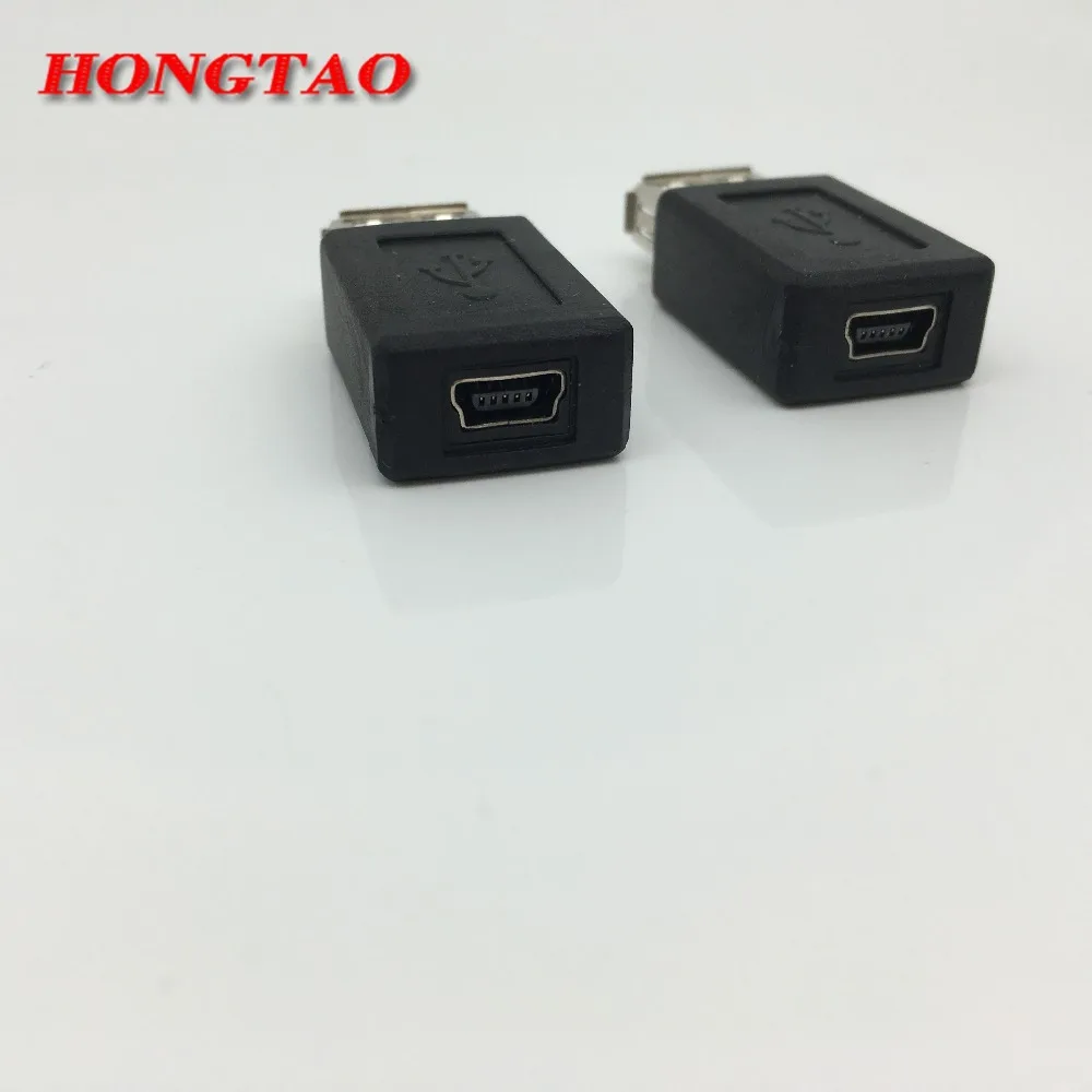 Черный адаптер USB 2 0 типа Мама в mini B мама переходник MINI 5P usb для компьютера OTG New