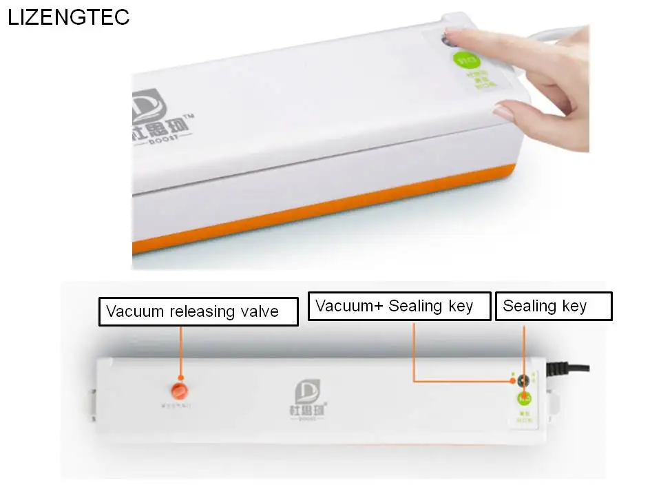 LIZENGTEC многофункциональный вакуумный уплотнительный ламинатор для дома свежая упаковочная машина для еды