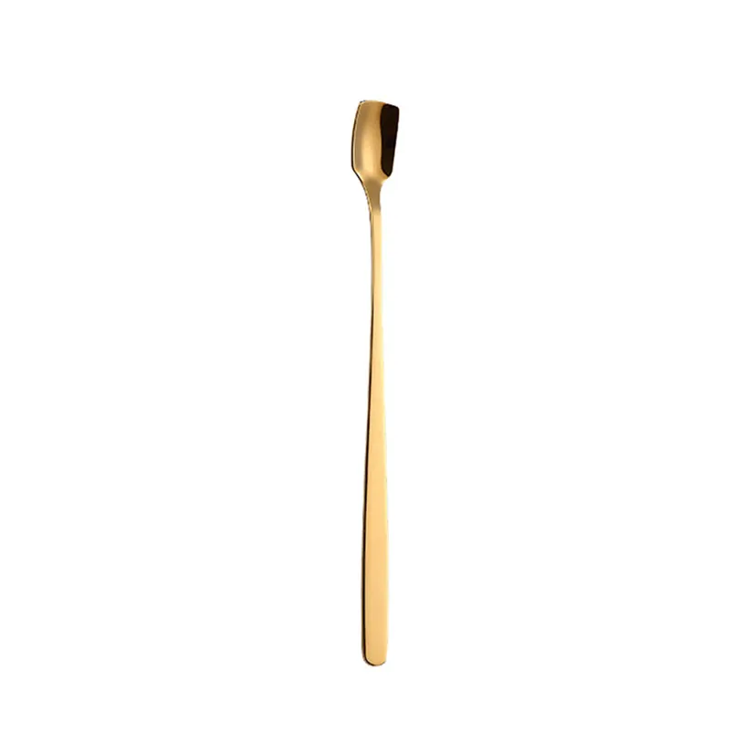Stainless Steel Long Teaspoon Stir Spoons Coffee Tea Spoon Flatware Drinking Tools Unique Creative Appearance 40JY153