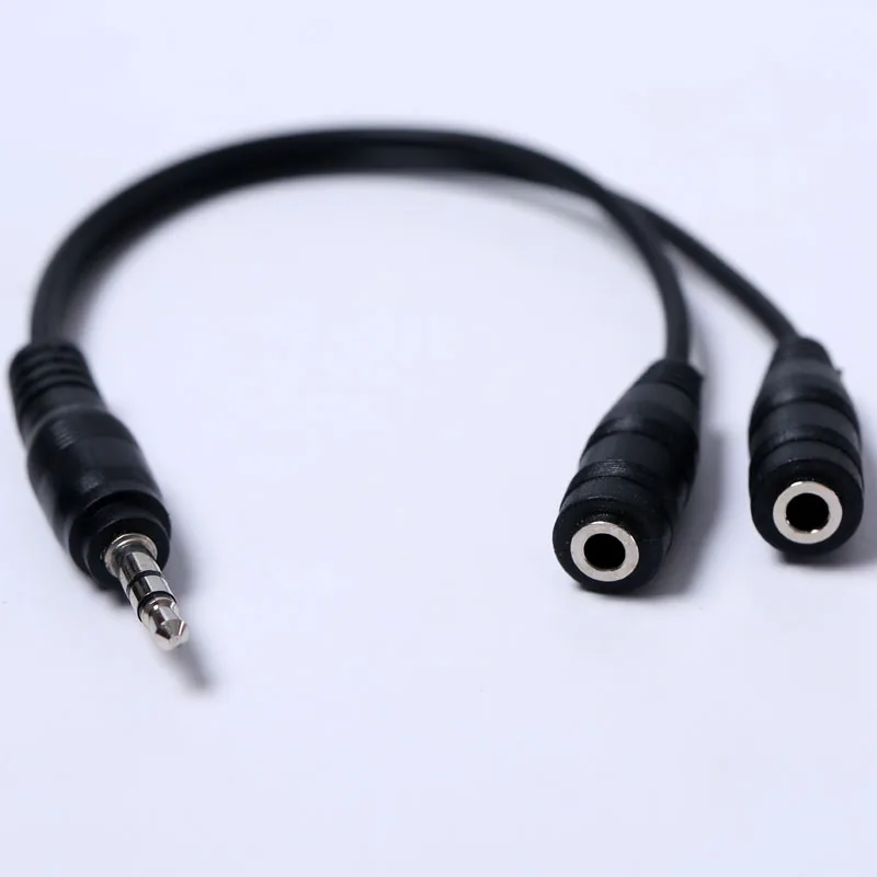 

3.5mm Headphones Splitter Line One Male To Two Female Lovers Sharing Device Audio Adapter Earphone Divider 1 to 2