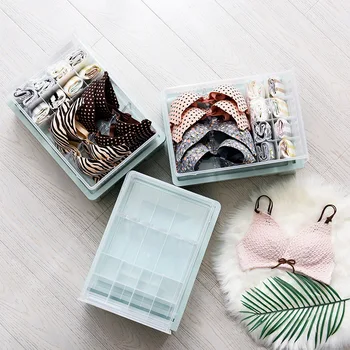

Creative Plastic Partition Drawer Storage Boxes Home Bedroom Wardrobe Desktop Bra Underwear Socks Debris Sorting Storage Boxes