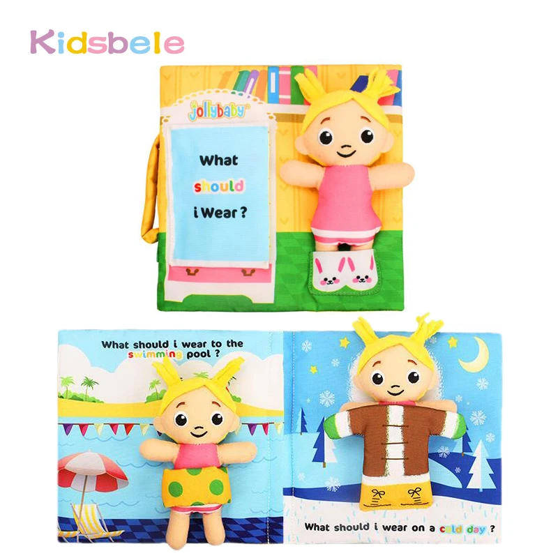 Мягкие мягкие детские книги для младенцев развивающие игрушки Jollybaby красочные