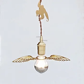 

Nordic Style Art Design LED Lights & Lighting Bedroom Bedside Personality Wings Pendant Lamp Restaurant Creative Decor Hanglamp