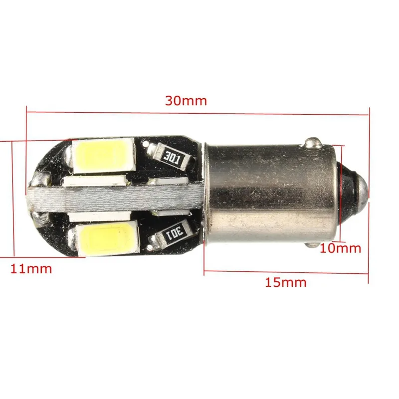 -Ba9s-2W-1895-57-T4W-182-1445-White-8-SMD-5730-LED-Car-Reverse-Backup