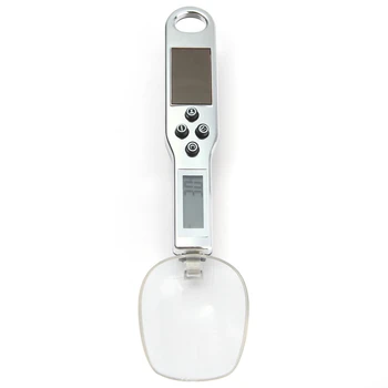 

RISAM KITCHEN LCD Kitchen Digital Scale Measuring Spoon 300g Capacity Coffee Tea Weighing Device with Solar Panel