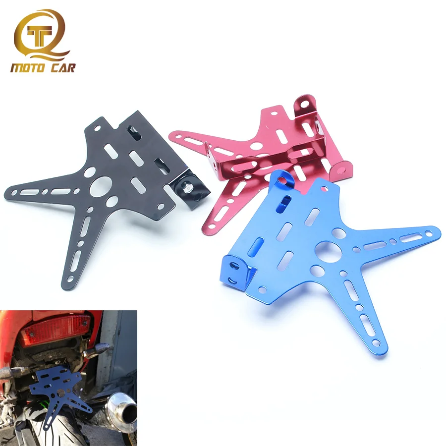 

Motorcycle Rear License Plate Holder CNC Aluminum Dirt Bike Atv Sport Scooter Frames Motobike Number Registration Plate Holder