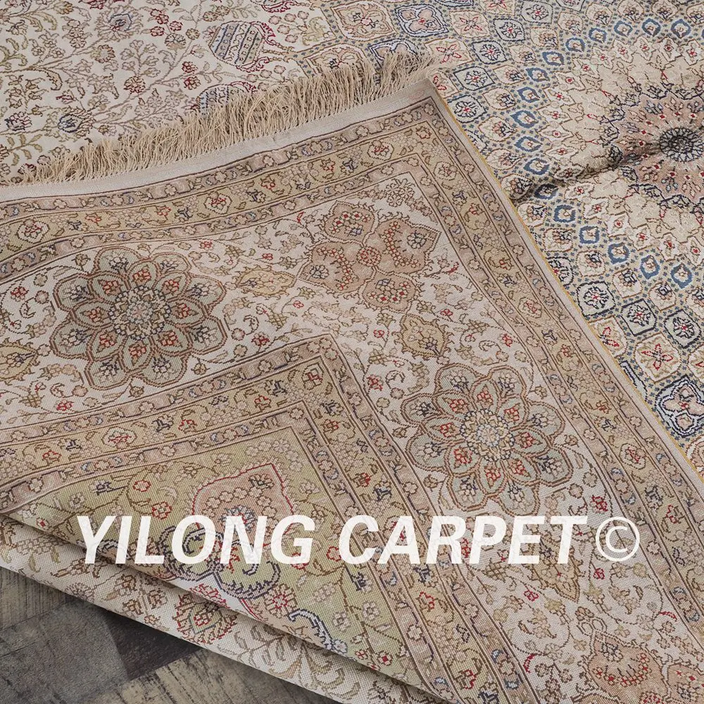 Yilong 9'x12 персидские ковры турецкий медальон шелковые ковры (LH167A9x12)