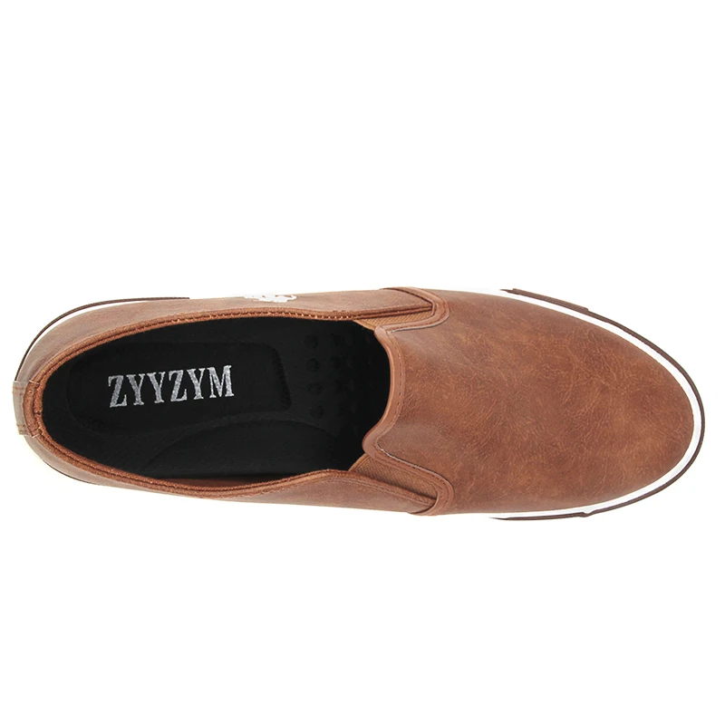 ZYYZYM/Модная обувь; Мужская дышащая повседневная обувь из искусственной кожи в стиле ретро; мужские лоферы для прогулок
