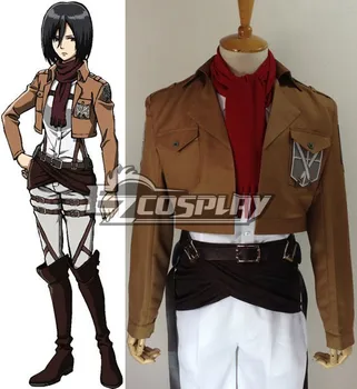 

Attack on Titan (Shingeki no Kyojin) Mikasa Ackerman Crops Cosplay Costume E001