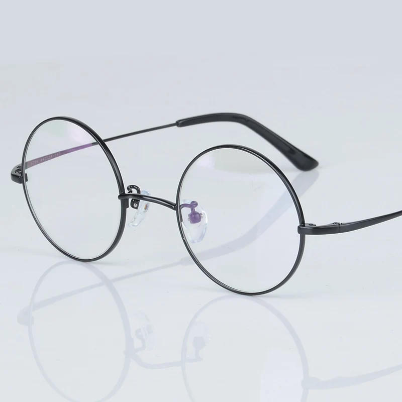 JanMo 2017 Nový módní průvodce 100% čistý titanový rám na dioptrické brýle Muži dámské kulaté brýle na brýle Skleněné rámečky 3 barvy