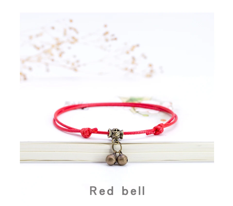 2019 New Handmade Red Rope Bells Stars Sound Anklet Accessories Ladies And Sisters Girlfriends Couple Simple Personality Feet (6)