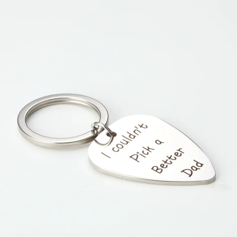 I Couldn’t Pick A Better Dad Guitar Pick Wooden Keyring Gift For Musical Dad