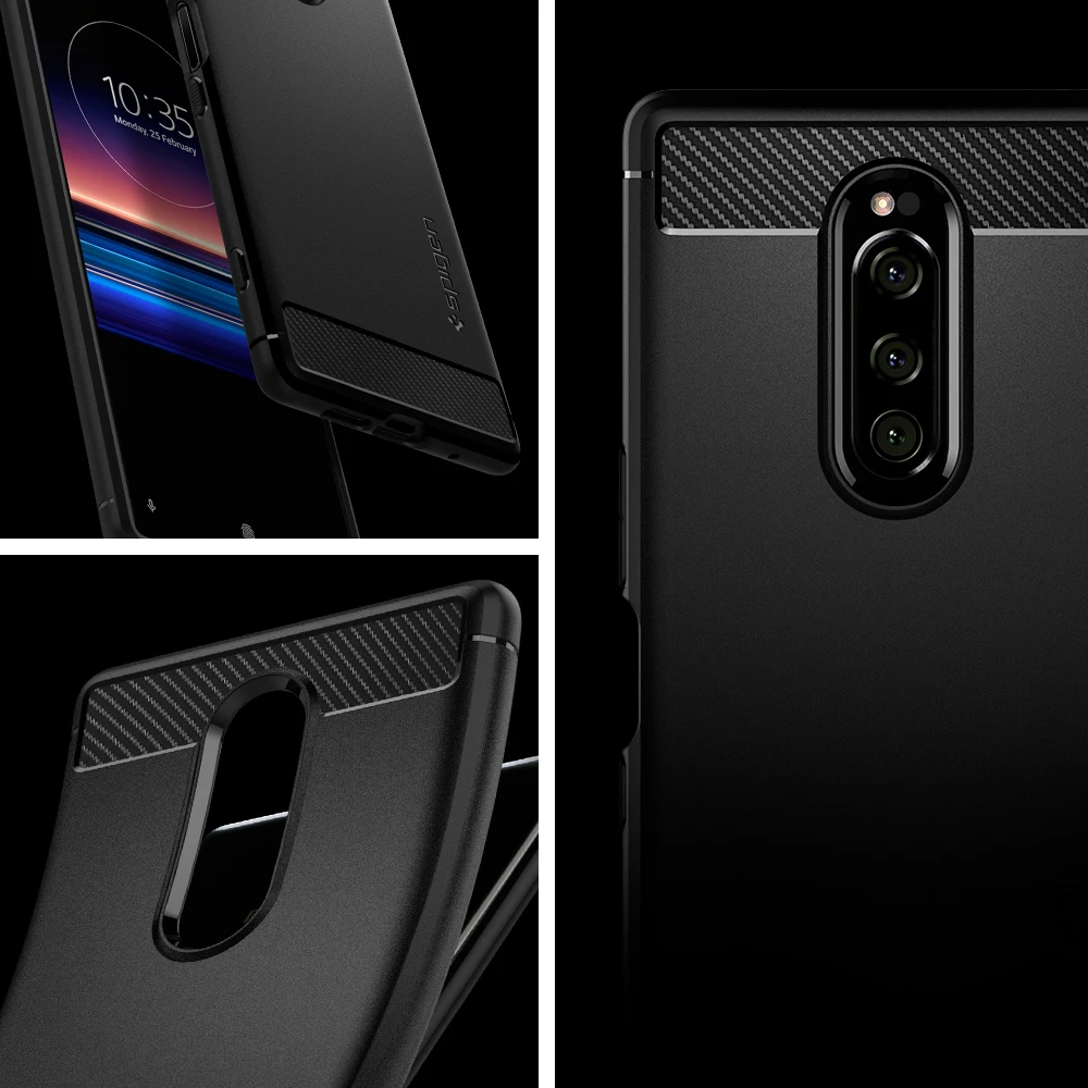 Прочный защитный чехол SPIGEN для sony Xperia 1 матовый черный G15CS26201