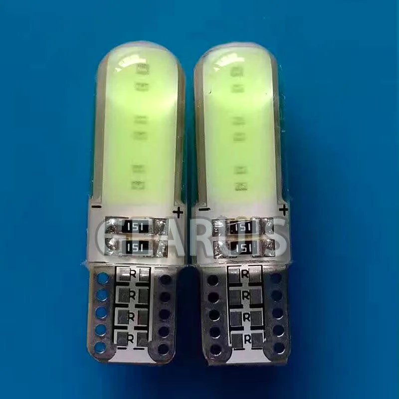 100 шт. оптовая продажа T10 COB 12 чипов 80MA силиконовый чехол 194 W5W автомобильный