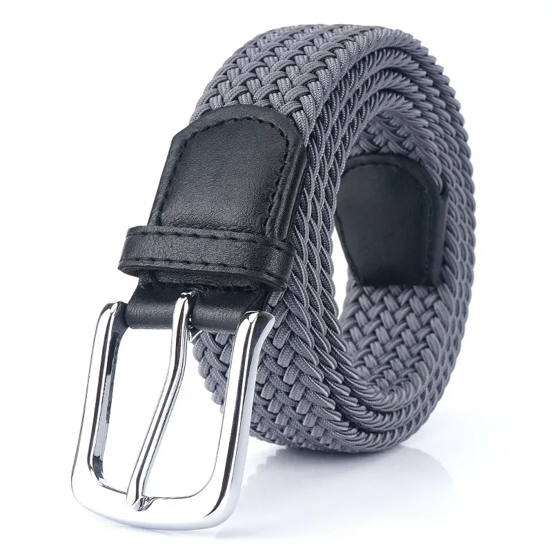 Elastic Braided Belt Women Casual Pin Buckle Belts Men High Quality Multiple Sizes Not Need Punch Easy Wear Fashion Luxury