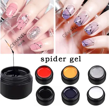 

Nail Spider Gel Web Painting Creative Nail Art UV Gel Wire Drawing Elasticity Point Line Soak Off Gel Spider Varnish top coat