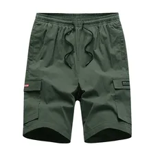 Модные мужские повседневные хлопковые комбинезоны на пуговицах с несколькими карманами, плиссированные прямые летние уличные штаны на завязках z0508