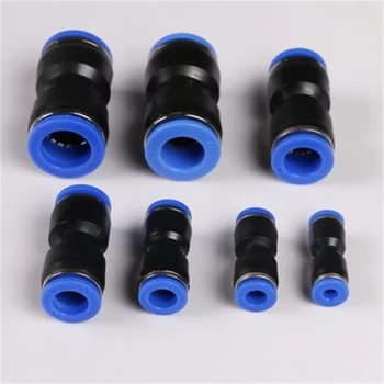 

PU Pneumatic Push in Fitting Straight Pipe Union for Tube OD 4/6/8/10/12/14/16mm Air Fitting Pneumatic Quick Connector Fittings