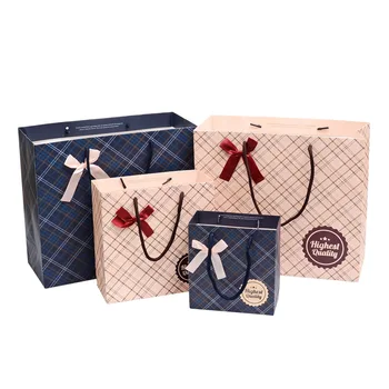 

3pcs High Grade Business Gift Bag Shops Clothes Gift Bags With Handles Wedding Birthday Party Supplies