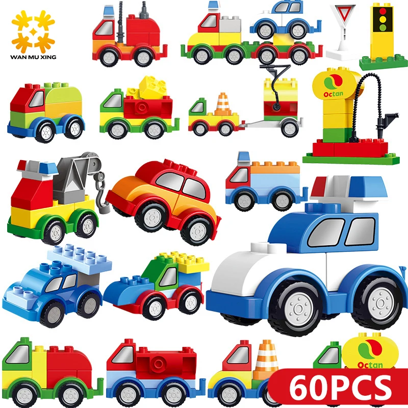 High Quality WMX 188-168 Creative Cars Turck Toys Big Bricks Building Block Educational Baby Toys Compatible With big blocks baby-building-blocks : image High Quality WMX 188-168 Creative Cars Turck Toys Big Bricks Building Block Educational Baby Toys Compatible With big blocks baby-building-blocks