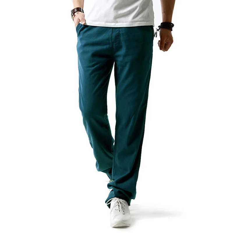 Koop 5XL Anti Microbiële Gezonde Linnen Broek Mannen 2019 Zomer Ademend Slanke Vlas Broek Mannelijke Jongens Hennep Katoenen Casual Broek, BM001
