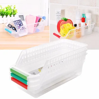 

Plastic Kitchen Fridge Freezer Save Space Organization Storage Rack Refrigerator Food Drawer Holder Bathroom Shelf 30*13.5*5.8CM