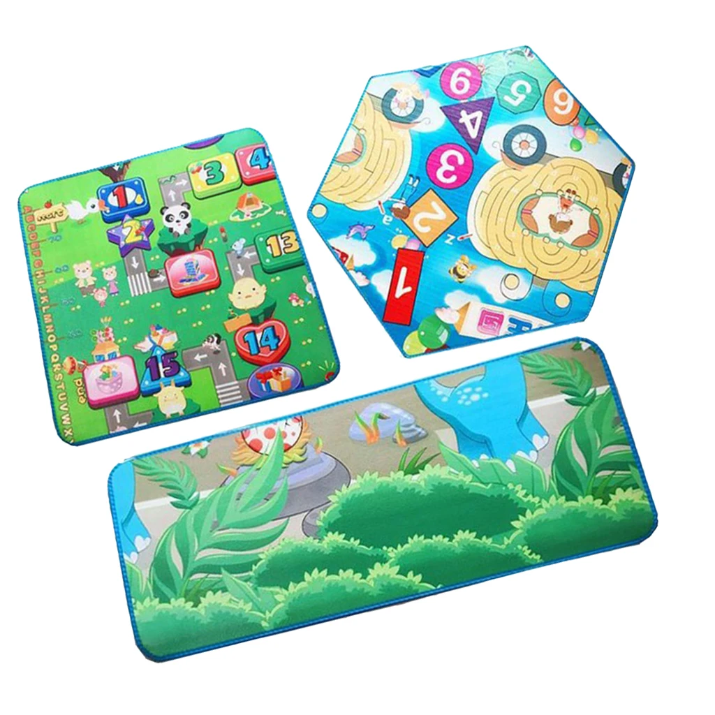 3pcs Rug for Nursery Children Room Baby Room Double Sides - Hexagon Carpet for Princess Tent - Baby Kids Play Mat