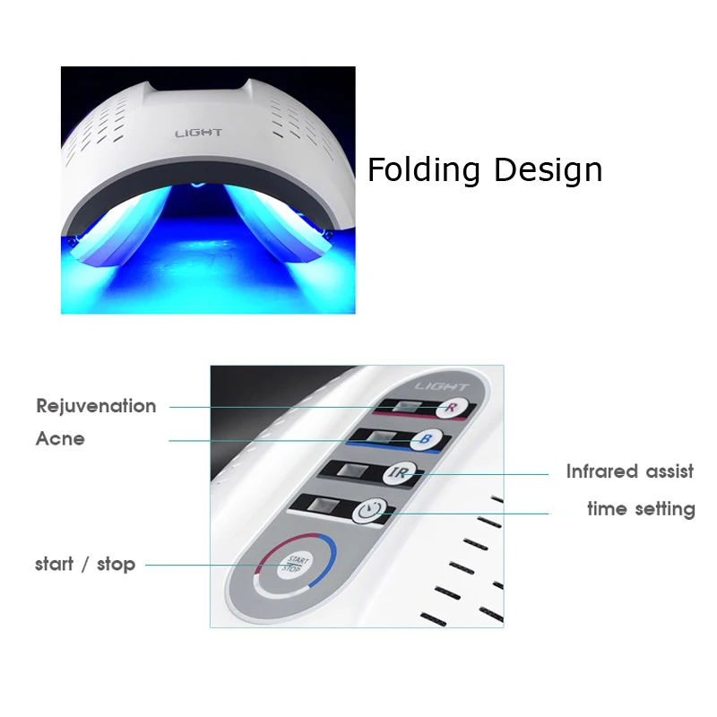 TECH 4 цвета СВЕТОДИОДНЫЙ цветной фотонный спектрометр космическая капсула PDT лечение омолаживающее приспособление лечение кожи лица салон лечение кожи