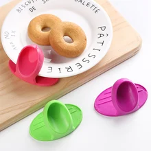 Случайный цвет 1 шт. полезные кухонные блюда силиконовая нагретая печь изолированные перчатки кухонная принадлежность, микроволновая печь Нескользящая подставка для горшка