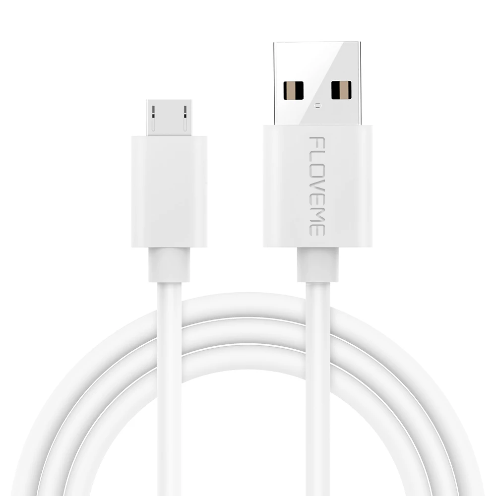 FLOVEME Micro USB кабель для samsung S7 S6 Edge huawei Xiaomi Android зарядное устройство USB кабели 30 см 1 м 2 м кабель для мобильного телефона USB Кабо - Цвет: White