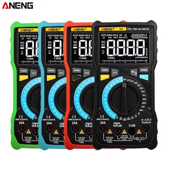 

TRUE RMS 6000 Counts V7 Digital Multimeter Square Wave Voltage Resistance Battery Frequency Temperature Power Meter Test