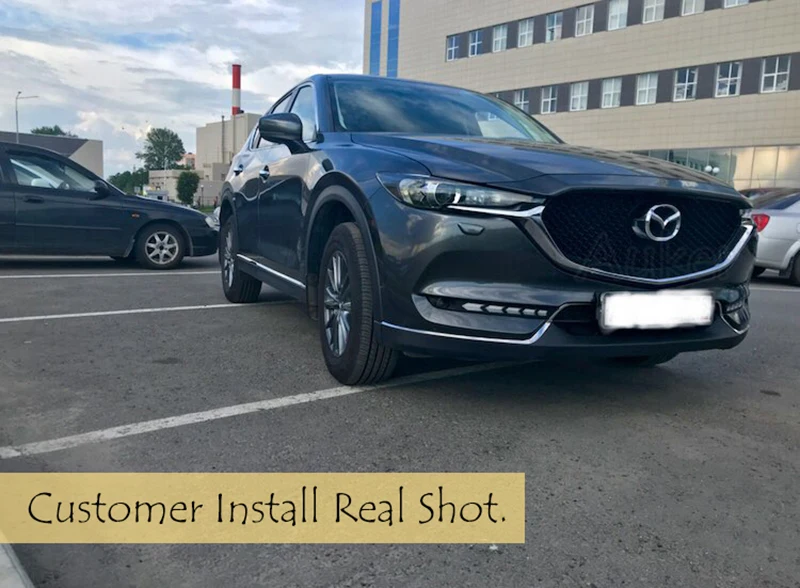 Для Mazda CX-5 CX5- KF Автомобильная головка Нижний Бампер хромированная литьевая решетка отделка полоски украшение наклейки для автомобиля Стайлинг