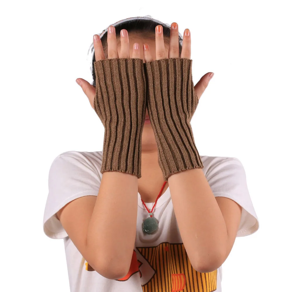 Женские зимние перчатки теплые вязаные без пальцев новинка 2015|winter gloves women|wrist