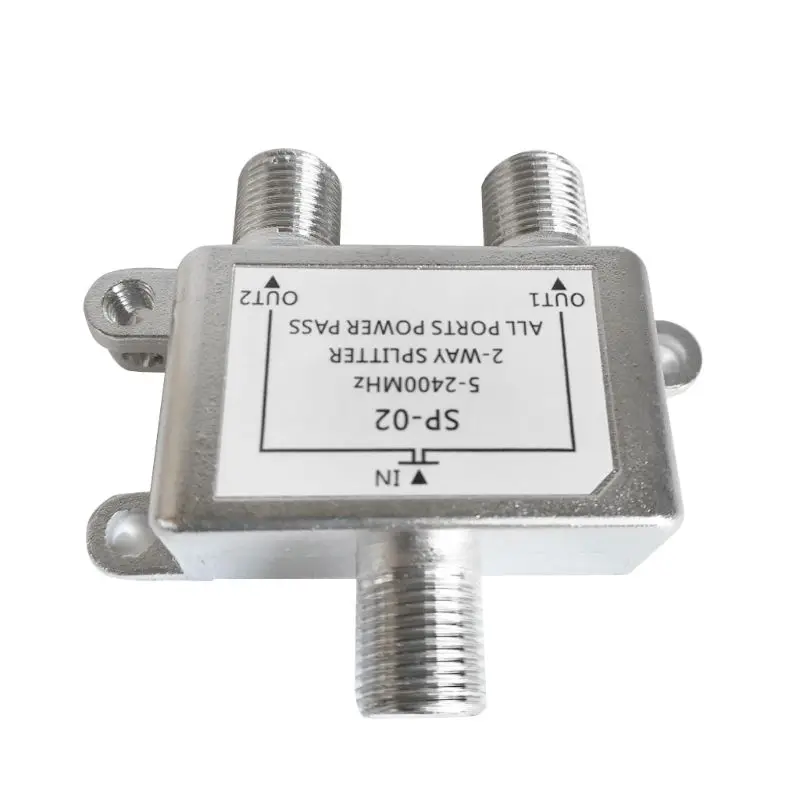 

5-2400MHz 2 Way HD Digital Coax Cable Splitter Bi-Direction Satellite TV Signal Receiver Connector for SATV/CATV