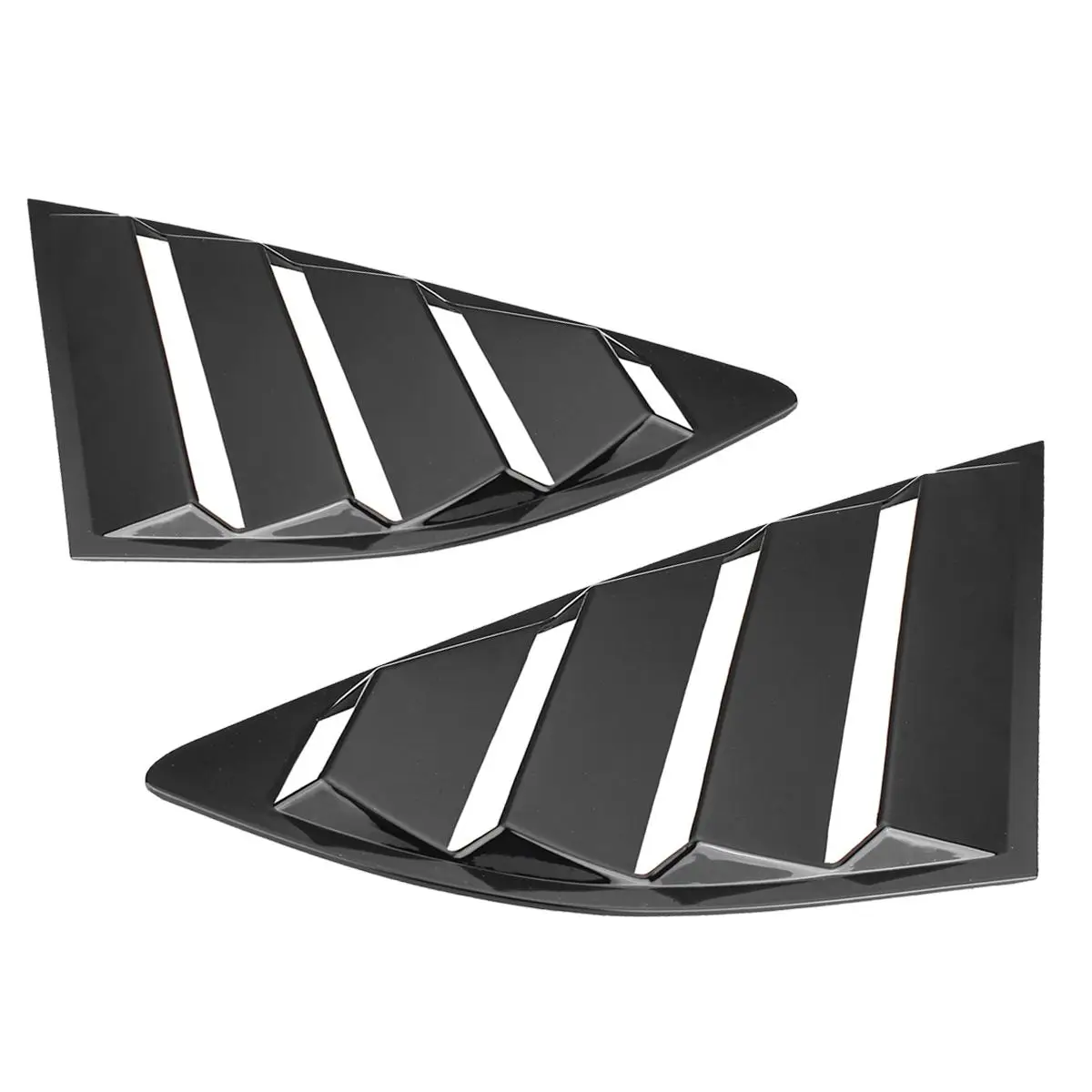 Gloss Black Пара четверти жалюзи Крышка отверстия задняя сторона автостайлинг для автомобильных окон для Ford/Fusion/Mondeo 2013 - Цвет: Gloss Black
