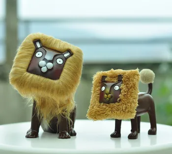 

Creative square lion home decoration accessories home decor statuettes Valentine's day Wedding gift Christmas creative gift