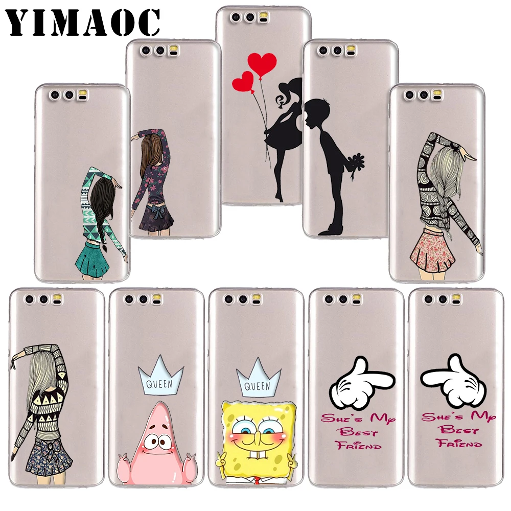 

YIMAOC 11z Cute Kiss Bbf Best Friends Lover Soft TPU Case for Huawei Honor 10 9 lite 7A Pro 7C 7X 8X Nove 3 3i