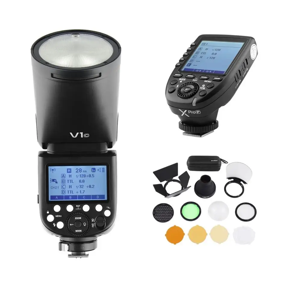 Вспышка Godox V1 V1/C V1/N V1/S V1/F V1/O TTL HSS вспышка X1T X-Pro-C/N/S/F/O триггер для Canon Nikon sony Fuji Olympus |