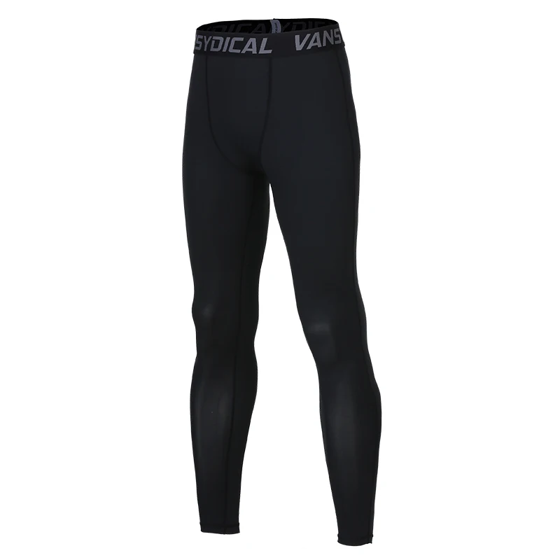 

Men Running Sports Leggings Compression Pants Workout Gym Fitness Sportswear Polyester Bottom Black XXL Vansydical