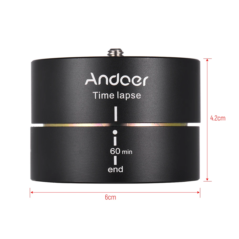 Andoer 360 градусов панорамирование Автоматическое вращение покадровая головка штатива панорамный стабилизатор для GoPro для легкой DSLR ILDC камеры
