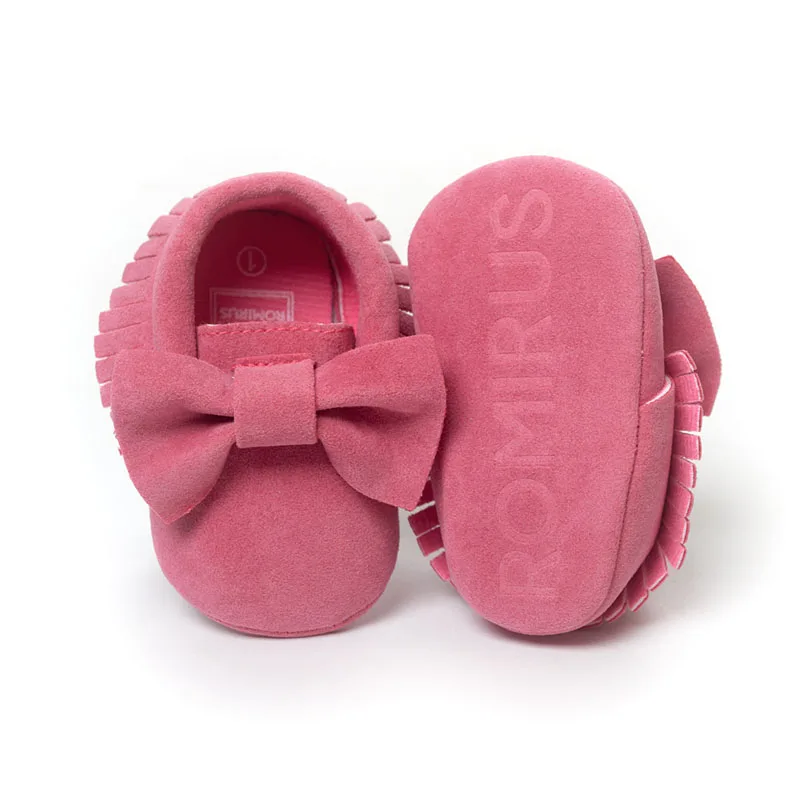 Новые стильные детские мягкие мокасины из флока с кисточками; мокасины для девочек; Детские ботиночки; мокасины; дизайнерская детская обувь; обувь для новорожденных; розовый цвет