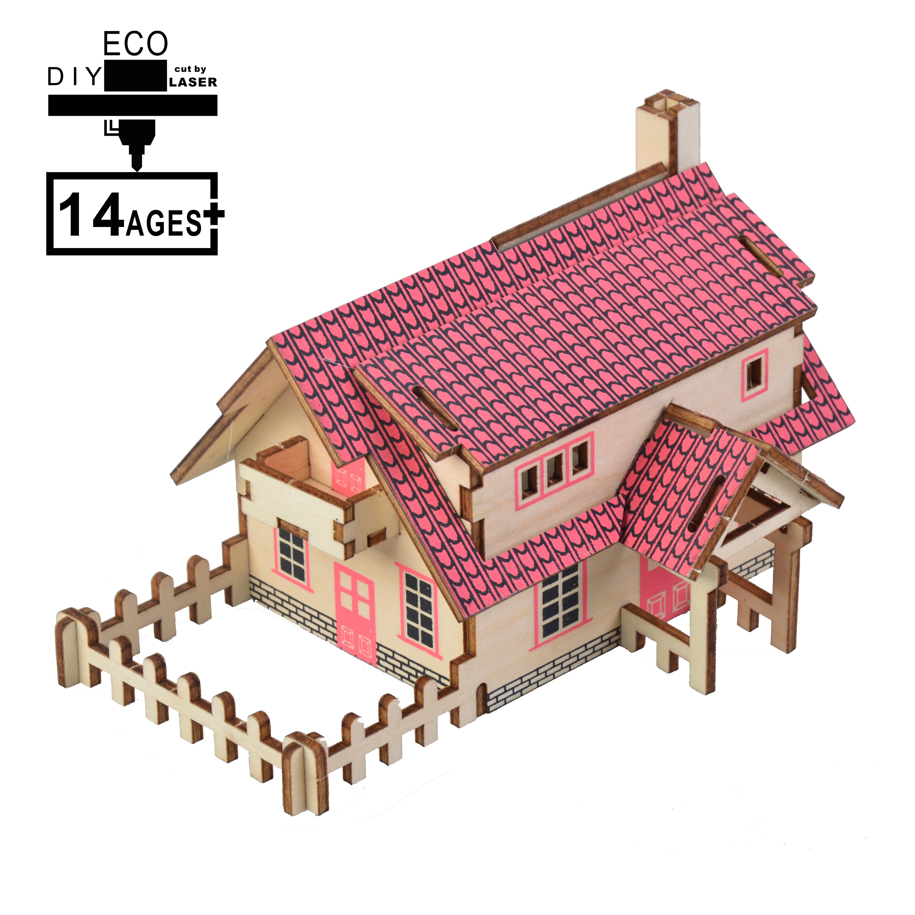 Маленький домик DIY 3D Mode house игрушки Романтический дом деревянные пазлы обучающая игрушка модель строительный Деревянный 3D пазл для детей и взрослых