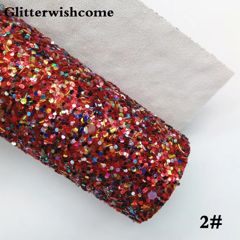 Glitterwishcome 21X29 см A4 размеры синтетическая кожа, с эффектом блестящей кожи, винил ткань для Луки, GM032A