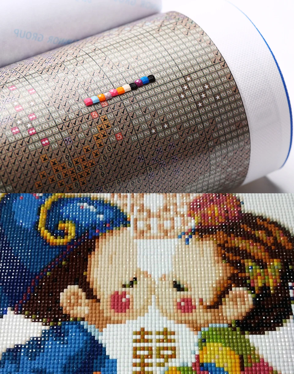 Ponto cruz com pintura de diamante