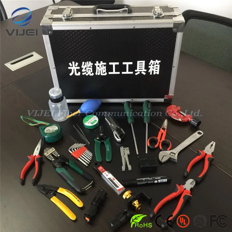 

25 Pieces FTTH Fiber Cable Tool Kit Miller ACS ,Horizontal Cable Cutter, Slitter Loose Tube Expender Stripper and so on