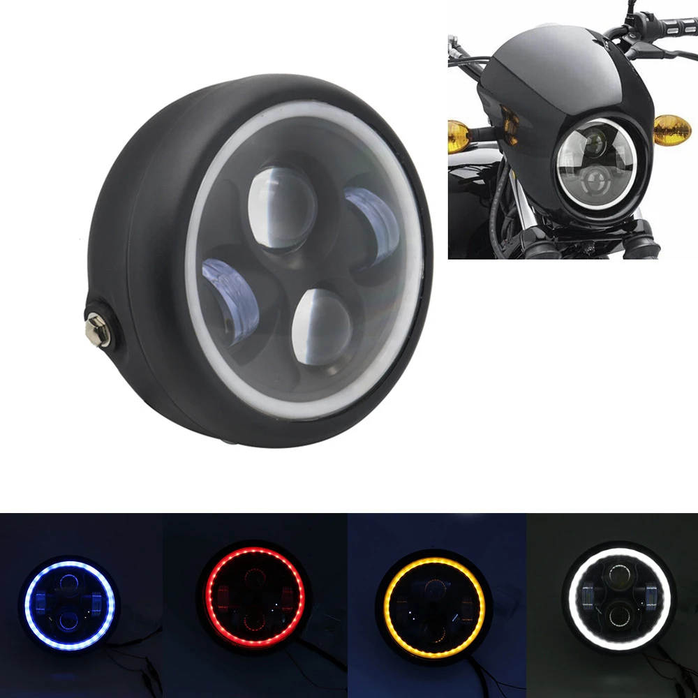 6 5 &quot5 75 дюймов мотоциклетные светодиодные лампы для фар 6000K 30W Супер яркие