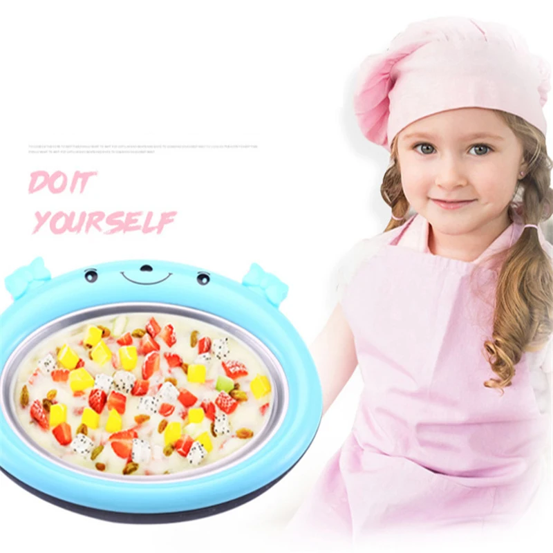 

Yogurt Machine Household Small Mini Fried Ice Machine Children's Homemade Fruit Fried Ice Cream Tool Tray Free Plug