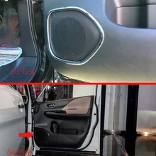 Для NISSAN SERENA C27 ABS хромированное зеркало поверхности Динамик внутренняя окантовка боковой двери стерео ободок кольцо-ошейник